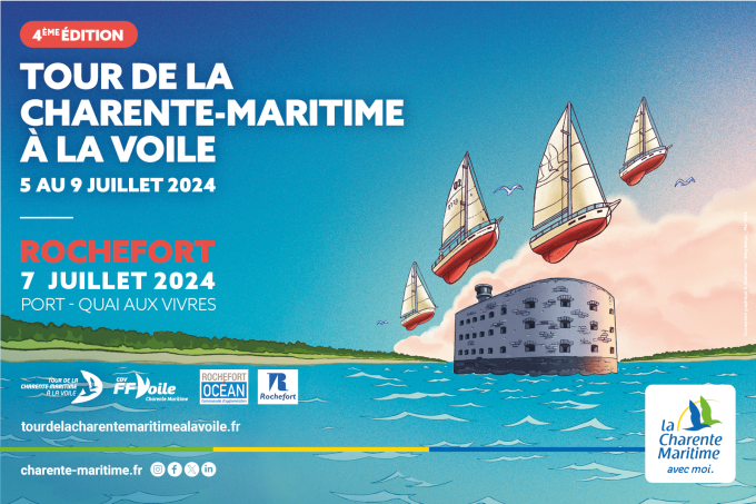Visuel Tour Charente Maritime à la voile 2024