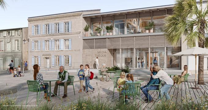 Perspective nouvelle mediatheque de Tonnay Charente